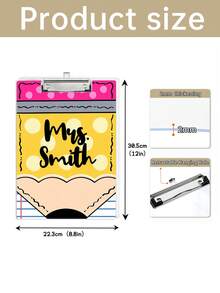 Personalized Teacher's Day Gift, Customized Bohemian Floral Teacher's Clipboard, End Of School Year Gift, Back To School Teacher Supplies, Personalized Teacher's Clipboard, Acrylic Clipboard With Teacher's Name, Element Teacher's Clipboard, Back To School Teacher's Day Gift - Multicolor - View 16