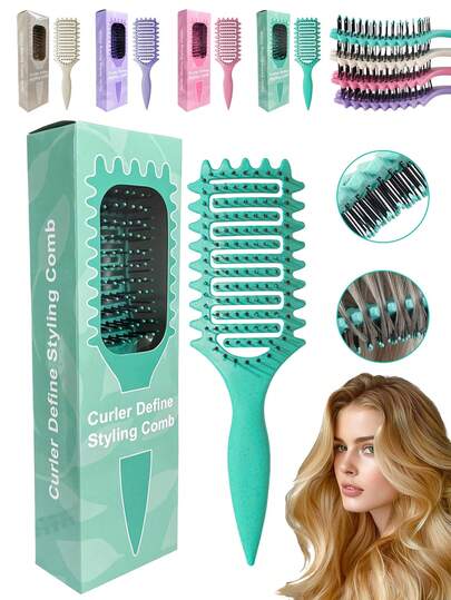 Curling Hair Styling Comb, Breathable Curl Comb, Unisex, For Shaping And Styling Curly Hair, Hair Styling Set