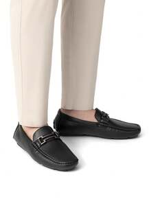 Men's Faux Leather Driving Penny Loafers Boat Shoes – Casual Comfort For Everyday Wear And Stylish Weekend - 黑色 - 查看 10