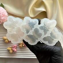 情人节蝴蝶巧克力硅胶模具，蝴蝶翻糖饼干模具，蝴蝶造型蛋糕装饰硅胶模具 - 半透明 - 查看 5