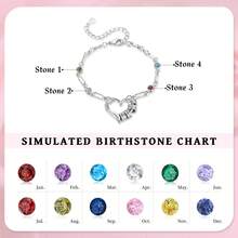 1pc Personalized Birthstone Family Bracelet, Mother's Day Gift, Elegant Birthstone Jewelry, Gift For Mom, Birthday Present - Multicolor - View 7