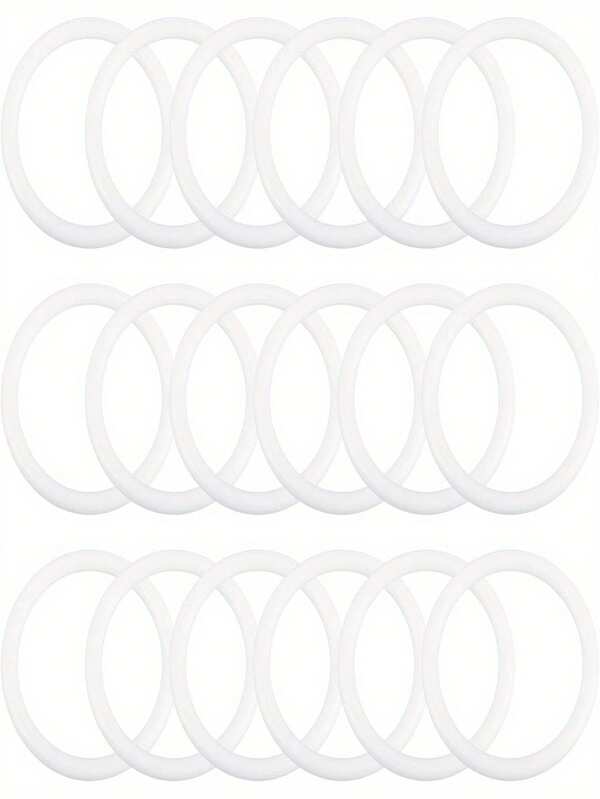 30 Pack White Plastic Dream Catcher Hoops - 2.4 Inch Large Smooth Round Craft Rings With Smooth Edges, Flexible Hoops For DIY Macrame, Dream Catchers, Wreaths, Garland - Compatible With Fabric, Yarn, Ribbon, Felt - Ideal For Home Decor, Parties, Weddings, Birthdays - Bulk Craft Hoops - Floral Macrame Rings For DIY Craft Dream Catcher Supplies - Lightweight & Sturdy Plastic