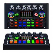 Live Streaming Sound Card – Audio Mixer With DJ Effects, Voice Changer & 16 Built-In Sound Effects | 800mAh Battery, Bluetooth, Cool Button Lights | Compatible With Phones, PC, Tablets | Must-Have For Podcast Studios, Ideal For Live Streaming, Gaming & Recording