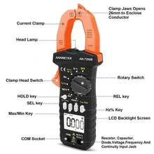 AI-7200B Digital Clamp Meter, TRMS 6000 Counts Multimeter NCV Tester For  Voltage Current Capacitance Temp Frequency Resist - AI-7200B - View 7