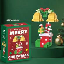 1 pieza Bloques de construcción navideños, Juego de bloques de partículas micro, Bloques de juguete de construcción, Juguete de ensamblaje navideño, Regalo de Navidad, Regalo de cumpleaños, Decoración de escritorio creativa - Multicolor - Ver 21