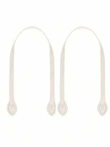 2 Peças Bolsa Exquisita com Folha Prensada e Alça de Fio DIY, Alça de Bolsa em Couro PU, Alça de Bolsa de 60cm, Suprimentos para Confecção de Carteiras, Alça de Bolsa de Crochê, Alça de Couro Sintético, Alças Decorativas DIY para Bolsas, Adequado para Caixas de Presente, Carteiras Decorativas Portáteis e Substituição Halterneck para Bolsas de Artesanato de Palha