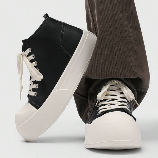 1 par de zapatos deportivos y de skate de estilo minimalista para hombres, transpirables y antideslizantes, zapatos deportivos o de ocio al aire libre, zapatillas casuales tipo Derby de talla grande para parejas