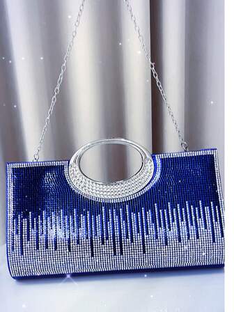 New Sparkling Clutch Bag, Small Square Handbag, Evening Bag, Wedding Clutch Bag With Full Rhinestones, Shoulder Bag