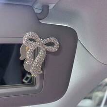 New Arrival Ceramic Rhinestone Bow Car Interior Decor Sticker, DIY Goddess Ins Perfect Gift - Multicolor - View 11