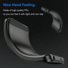 Max Power Digital Funda para Apple iPhone 16 Pro Carcasa Protectora Antigolpes Silicona Negra Diseño Fibra de Carbono Resistente Absorción de Choque [Compatible Carga Inalámbrica] - Negro - Ver 4