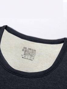 1 Set Men's Thermal Underwear Set, Stretchy Fabric Tight-Fit Base Layer Pajamas Home Wear, Warm Insulating, Winter