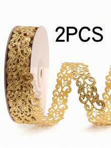 20 thước ruy băng satin ren rỗng màu vàng cổ điển - Ruy băng satin polyester thanh lịch, thích hợp cho may vá, dệt và các dự án DIY, tuyệt vời cho Ngày của Mẹ, đám cưới, trang trí sinh nhật, ruy băng, nơ, trang trí đám cưới, túi quà thủ công DIY, trang trí đám cưới, gói quà và đồ dùng tiệc tùng, trang trí sự kiện theo phong cách mộc mạc. - Vàng - Xem 14