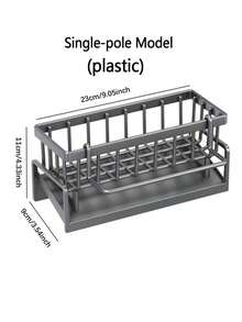 1pc Matte Grey No-Drill Hanging Sink Drain Rack - Auto-Drain Water Filtering Grid, Space-Saving Organizer For Kitchen Sink(Cloths/Sponges)/Laundry Tub/Bathroom Vanity, Waterproof Winter Kitchen/Bathroom Essential & Christmas Stocking Stuffer 2025anity Storage, Waterproof, With Automatic Water Filtering Function - Grey - View 12