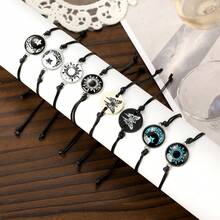 Pulsera de Pareja Sol y Luna Pulsera Luminosa de Luna - BM-0092-Noche estrellada blanca brillante - Ver 7