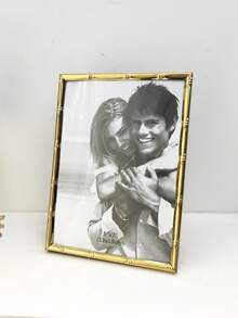 1pc 5", 6", 7", 8", 10" A4 Silver Stainless Steel Braided Pattern Photo Frame Easel, Home Decor, Random Picture Included - Multicolor - View 18