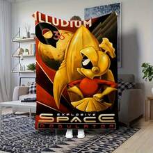 [Personalized Flannel Blanket]Martian Marvin (6) Plush Throw Blanket - Retro Futuristic Space Design, Soft All-Season Couch Bedspread For Home, Office, Camping - Birthday/Christmas Gift For Sci-Fi Fans - MKM0546, Home Decor Accessory, Playful Home Decor, Comfortable Bed Cover, Stylish Sofa Cover, Cozy Home Lovers - 40"x50" - Xem 12