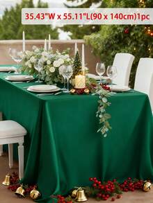 1/28pcs European Style Simple Satin Table Runner, Polyester Banquet Party Christmas Birthday Hotel Wedding Decoration Restaurant Tablecloth