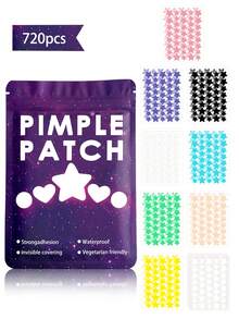 2160pcs Star-Shaped Patches - Gentle & Non-Irritating, Face Stickers - Decorative Stickers, Waterproof & Breathable, Essential Daily Face Stickers, Portable, Suitable For Travel, Gatherings, Makeup Tips, Photo Props, Face Painting Essentials - Multicolor - View 11
