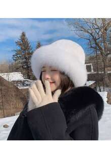 Thickened, Autumn And Winter-Resistant, Windproof, Warm, Faux Mink Fur Ear-Protecting, Skiing Hat - Multicolor - View 6