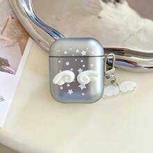 苹果蓝牙耳机保护套，翅膀和星星图案，防刮擦防震