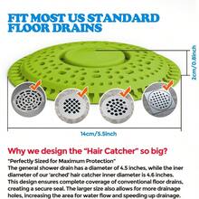 Shower Drain Hair Catcher 2 Pack Premium Silicone Drain Protector For Bathroom Gray Flat Drains Easy Installation Hair Removal - 酪梨 - 查看 3