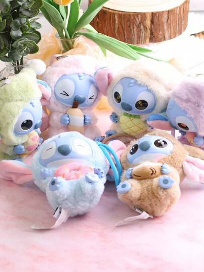 1 Stitch Disney: No Matter How Tired You Are, You Still Need To Take A Bite. This Series Includes Dolls, Blind Boxes, And Collectible Toys. Stitch Holds A Donut, Milk Tea, And Pineapple Ice Cream, With A Cute Design. It Is Suitable For Theme Party Decoration And Also Makes A Great Gift For Friends And Christmas. Blind Box, Keychain, Friend Gift