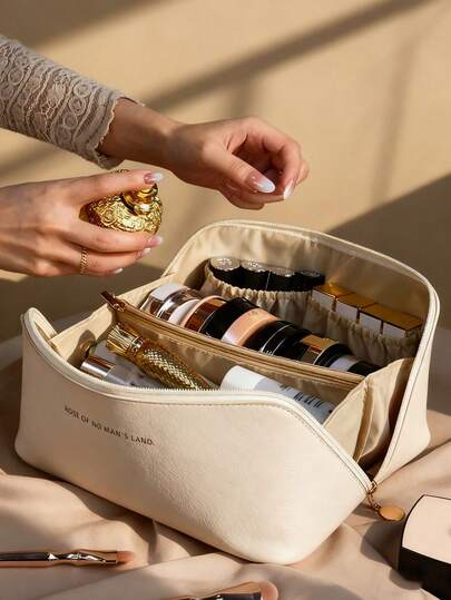 1pc Women's Fashionable Large Capacity Cosmetic Bag Portable Travel Handbag Organizing Storage Bag Makeup Travel Toiletry Organizer Essentials Gifts Storage Zipper Accessories Nail,Makeup Bag,Make Up Bag,Makeup Bags,Cosmetic Bag,Makeup Organiser,Travel,Makeup Pouch,Bag,Vanity,Make Up Pouch,Travel Essentials,Pouch Bag,Make Up Bags,Bags,Travel Essential,Vanity Accessories,Small Makeup Bag