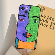 Custodia per telefono con dipinto d'arte astratta di Picasso, compatibile con 16, 15, 14, 13, 12, 11 Pro Max, 12, 13 Mini, XR, 16e, 15, 16 Plus, copertura completa, compatibile con custodia per iPhone 17, custodia per iPhone 17 Pro, custodia per iPhone 17 Pro Max