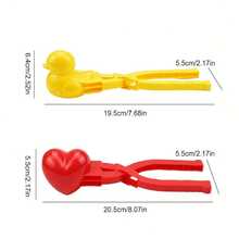 Winter Snowball Making Clip, Duck Heart Shaped Snowball Making Fixture, Outdoor Winter Snow And Sand Playing Mold Tool, And Beach Tool