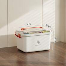 Caja de almacenamiento de pastillas de plástico de gran capacidad, caja de primeros auxilios de varias capas, caja de medicina portátil, gabinete de medicina doméstica simple