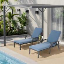 Outdoor Chairs - Blue - View 2