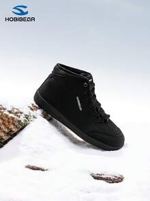 HOBIBEAR 1 Pair Women's Fashion Simple Warm Snow Boots, Unisex Winter Outdoor Sports Shoes - All Black - View 6