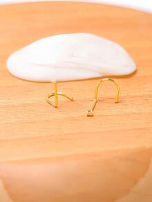 2pcs 925 Sterling Silver Nose Rings, 1.5mm Small Crystal, 24 Gauge Nose Studs