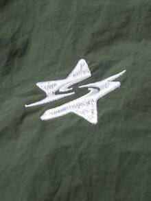 Fashionable Men's V-Neck Pullover Sweatshirt, Sporty College Style, Comfortable For Commuting - Green - View 4