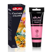 Acrylic Leather Paint Kit For Sneakers, Shoes, Bags & More - 12/18 Vibrant Colors, Includes Finisher & 6 Brushes With Palette - Flexible & Waterproof Paint Set For Artists And Crafters,12 Colors Acrylic Leather Paint,75ML(2.54oz)