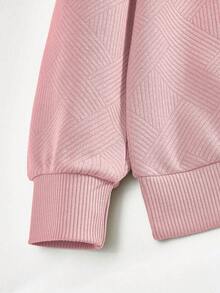 男士春秋季休闲 Polo 衫，翻领拉链设计 | 人字纹提花针织，卫衣版型，度假及日常休闲穿着必备，情人节送给男友的绝佳礼物（注：欧美尺码偏大，请根据自身体型选择小一码） - 淺粉色 - 查看 7