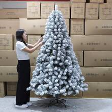 Cây thông Noel phủ tuyết cao cấp, cây thông Noel nhân tạo, lý tưởng để trang trí nhà cửa, văn phòng và tiệc tùng, bao gồm chân đế kim loại có thể gập lại - Nhiều màu - Xem 13