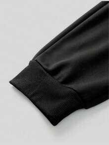 Disney Valentine's Day Pajama Gift Set. White Crew Neck Long Sleeve Sweatshirt Printed With Patchwork Mickey Mouse Design, Paired With Black Casual Sweatpants. Men's 2-Piece Set. Men's Autumn Clothing. - White - View 9