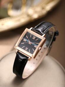 2 件女士经典时尚优雅奢华优雅 PU 皮革手表和钱包套装，配套一对，适合日常佩戴，校园必备，圣诞节、万圣节、生日礼物