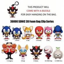 Sega 1个世嘉官方授权索尼克神秘盲袋夹子钥匙扣，随机一个索尼克和塔尔斯或其他角色，刺猬索尼克3D动漫角色系列盲袋钥匙扣，周年纪念、圣诞节、万圣节礼物，送给家人朋友 - 彩色 - 查看 6