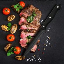 Juego de Cuchillos Dentados para Carne: 8 Piezas de Cuchillos para Carne de Acero Inoxidable - Juego de Cuchillos Afilados para Pan/Mantequilla/Carne (Plata) - Plata - Ver 1