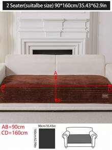 1pc Thick Plush Sofa Cushion Cover, Non-Slip Sofa Protector, Dust-Proof And Dirt-Resistant, Machine Washable, Pet-Friendly, Suitable For All Seasons, Adjustable For Corner Sofa, Bedroom, Office, Living Room, 1/2/3/4 Seater