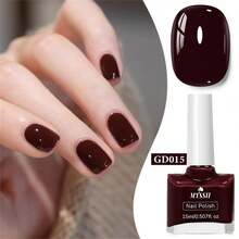 Mtssii 3瓶15毫升水性指甲油套装 - 棕红色指甲油，快干，不含酒精，无香型，紫色、红色和米色可选，女士适用，送给美甲爱好者的完美礼物，美甲用品，色彩鲜艳的指甲油，指甲油套装 - 彩色 - 查看 5