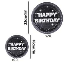 10pcs/20pcs/40pcs/50pcs,Disposable Paper Plates For Starry Sky Themed Birthday Party Decorations, Black Galaxy Spaceship 7-Inch And 9-Inch Paper Plates, Starry Sky Themed Birthday Party Supplies & Gifts - Multicolor - View 15