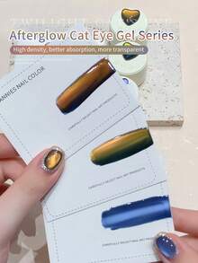 annies 5g Winter Afterglow Cat Eye Gel Polish Versatile Colorful Multi Gloss Fine Silk Glass Beads Cat Eye Gel Nail Enhancement 1pc/3pcs - 彩色 - 查看 3