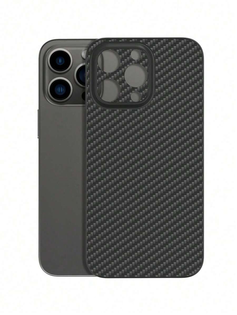 1 Ốp lưng điện thoại siêu mỏng mờ chất liệu sợi carbon màu đen, kết cấu Kevlar PP tương thích với điện thoại Apple 13/14/Pro Max - Nhiều màu - Xem 1