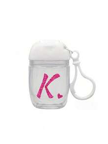 Rose Red Gold Letter Love A-Z Creative Printing Pattern, Transparent Hand Sanitizer Empty Bottle, Travel, Bracket Hook White Flip, Reusable Lid, Portable Empty Bottle Can Be Refilled, Cosmetics Container, Suitable For Liquid Lotion, Travel, Family Storage, Outdoor Travel, Is A Thoughtful Gift For Family And Friends, Graduation Gift, Mother's Day Gift, Anniversary Gift.