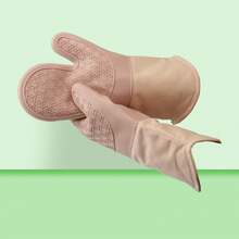 Double Layer Silicone Heat Resistant Oven Mitts, Non-Slip Kitchen Gloves For Cooking, Baking, Microwave - Multicolor - View 2