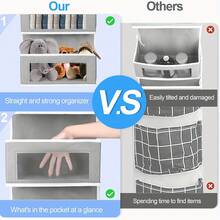 1 Pieza de Bolsa Colgante de Almacenamiento de Cinco Rejillas, Portátil y Plegable, Armario de Ropa de Almacenamiento, Bolsa de Almacenamiento Plegable, Diseño de Ventana Transparente Innovador, ¡talla grande Conveniente para Tomar las Cosas! Cada Compartimento Puede Almacenarse de Forma Independiente y No Interfiere Entre Sí.