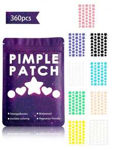 2160pcs Star-Shaped Patches - Gentle & Non-Irritating, Face Stickers - Decorative Stickers, Waterproof & Breathable, Essential Daily Face Stickers, Portable, Suitable For Travel, Gatherings, Makeup Tips, Photo Props, Face Painting Essentials - Multicolor - View 9